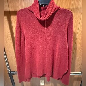 Athleta Rich Red Cowl Neck Sweater